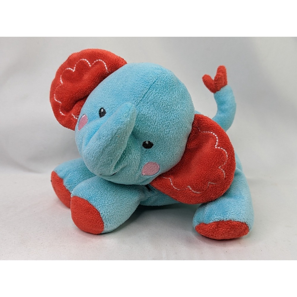 Fisher Price Little Nuzzler Elephant Plush Rattle 6 Inch Stuffed Animal Toy